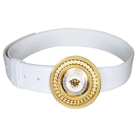 versace white oval belt|Versace belt outlet.